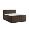 BOXSPRINGBETT Caya 160/200 cm, in Braun, Bettkasten, Matratze, Topper - Schwarz/Braun, Holz/Holzwerkstoff (160/200cm) - Maison de Reve