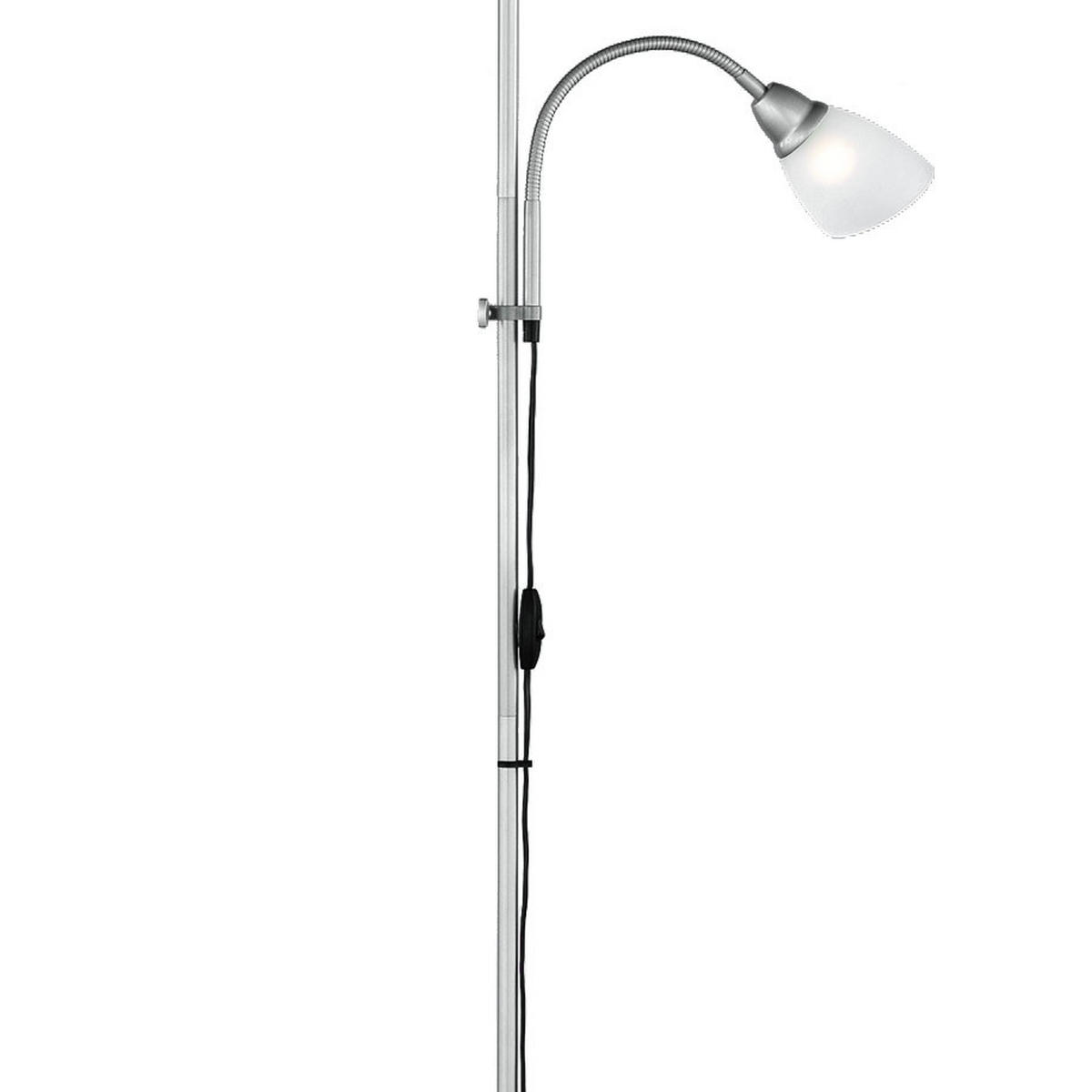LED STEHLEUCHTE ERZWO Silber Metall - Silberfarben, Metall (28/28/180cm)