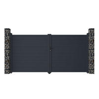 FLÜGELTOR - 350 cm x 4.6 cm - metall - anthrazitgrau Nazario - Anthrazit, Metall (350/176cm) - Vente-Unique