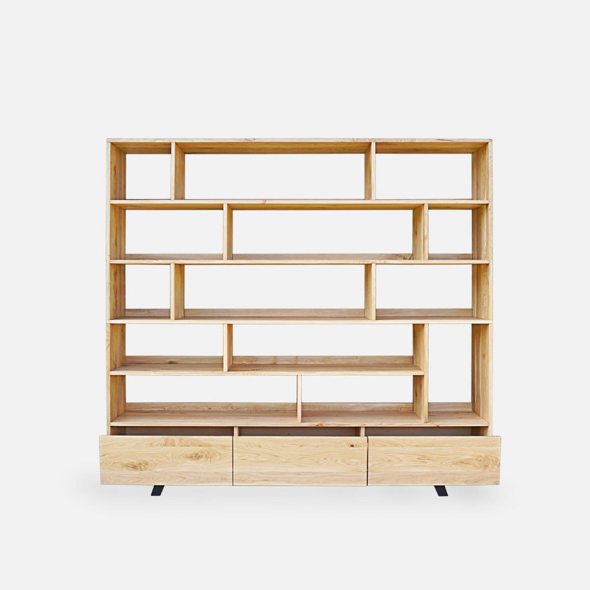 BÜCHERREGAL aus Eiche für das Wohnzimmer VITA - Eichefarben, Holz (220/210/35cm) - Rawood Furniture