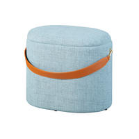 POUF grau und braun - Grau, Holzwerkstoff (42/36/30cm) - ebuy24