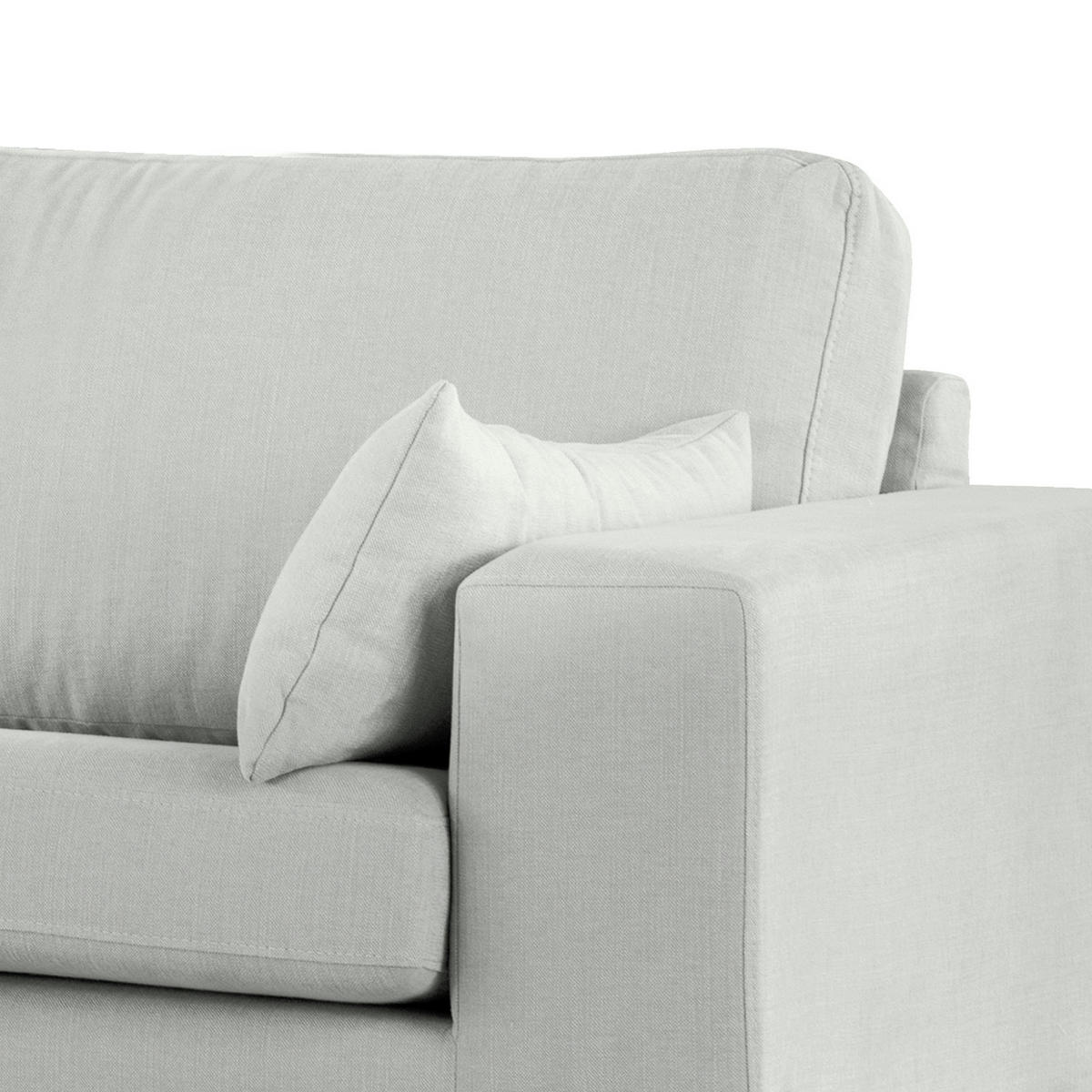 ECKSOFA mit Ottomane - Eichefarben/Grau, Naturmaterialien/Eichenholz (287/219cm) - home24