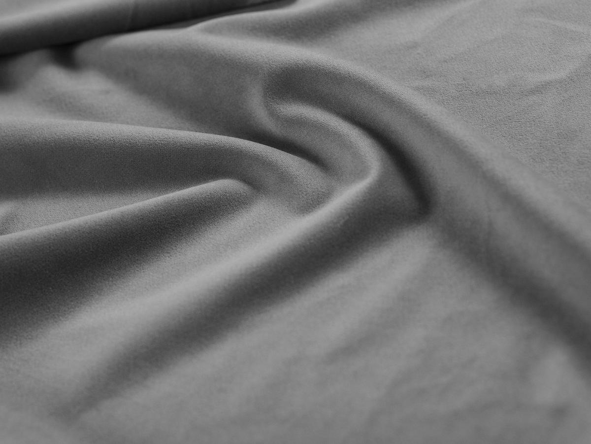 ECKSOFA modular links Lupine aus Samt grau 5 Sitzplätze - Grau, Textil (177/299cm) - Micadoni