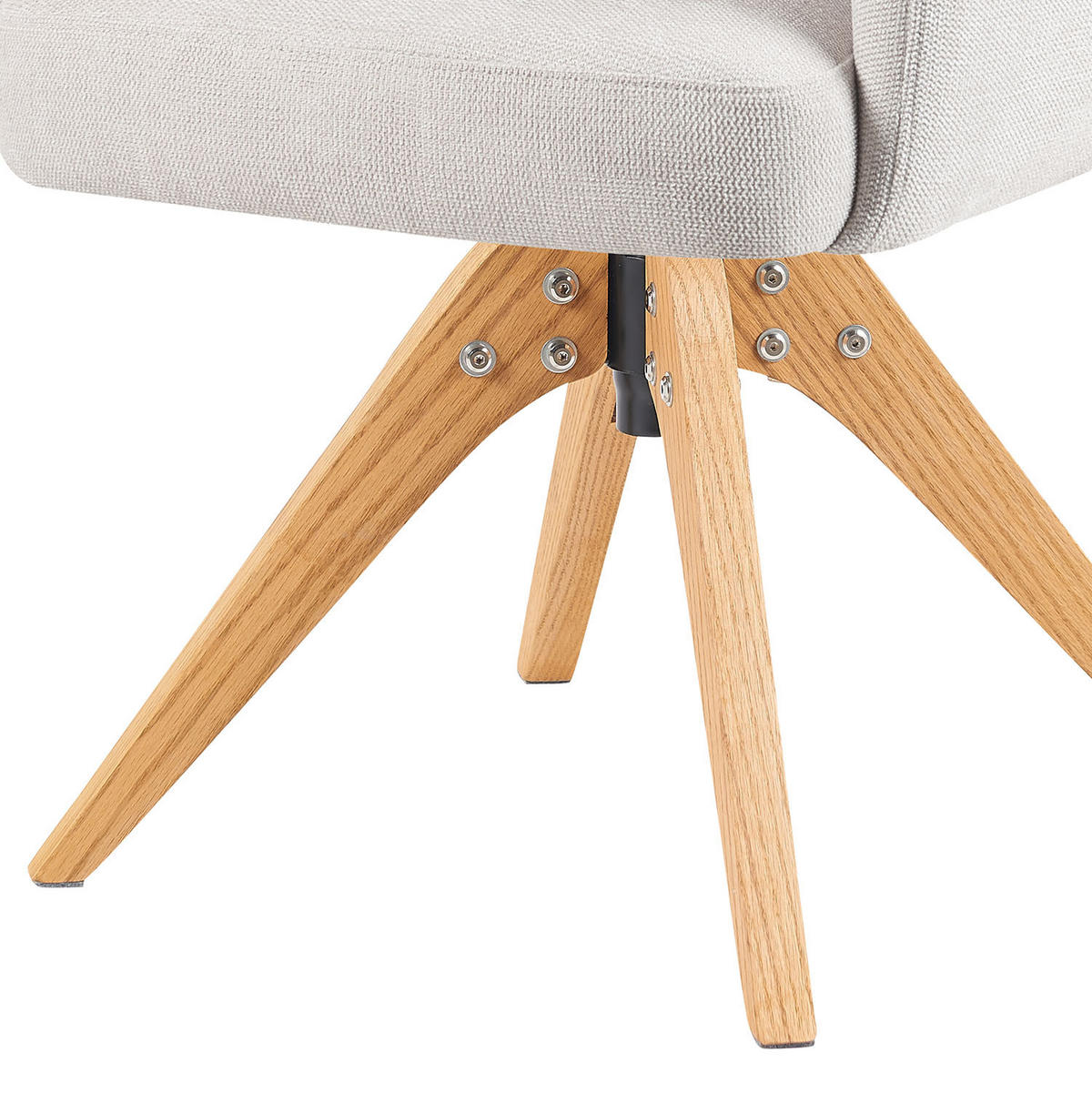ARMLEHNSTUHL Mika-Juna - Honigeiche/Creme, Eichenholz/Holz (59/94/66cm) - DUBI Möbel
