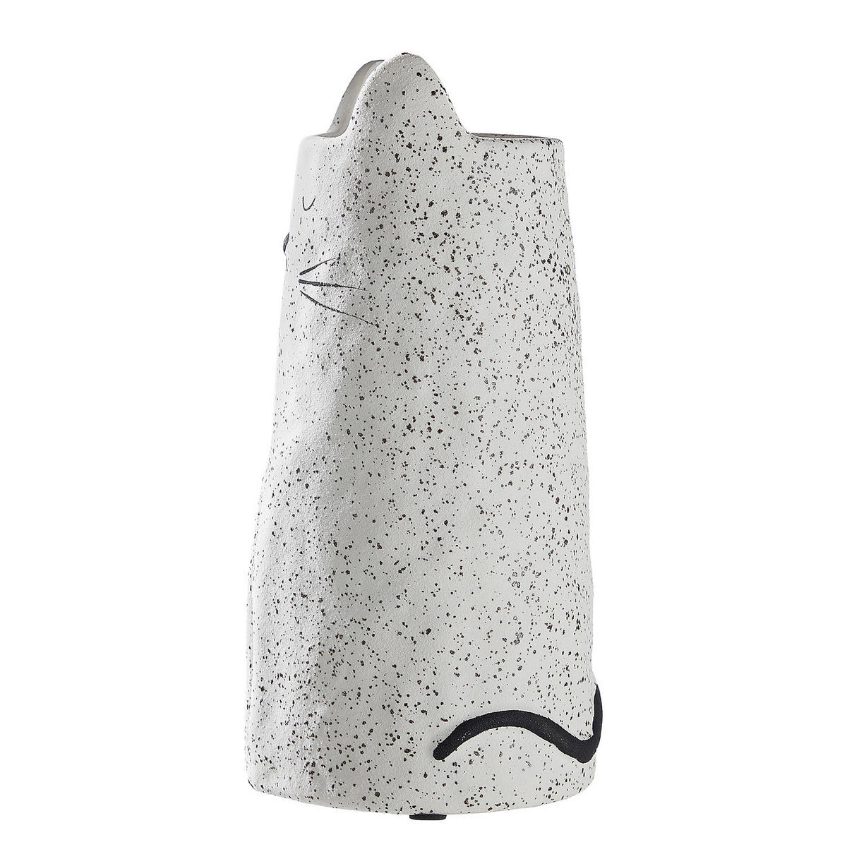 VASE Gato Katze 26 cm - Weiß, Keramik (26cm) - Butlers