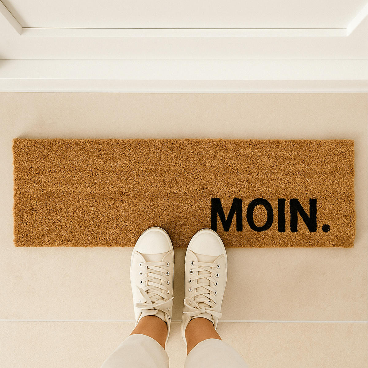 KOKOSFUSSMATTE - Hellbraun, Kunststoff/Textil (75/25cm) - Relaxdays