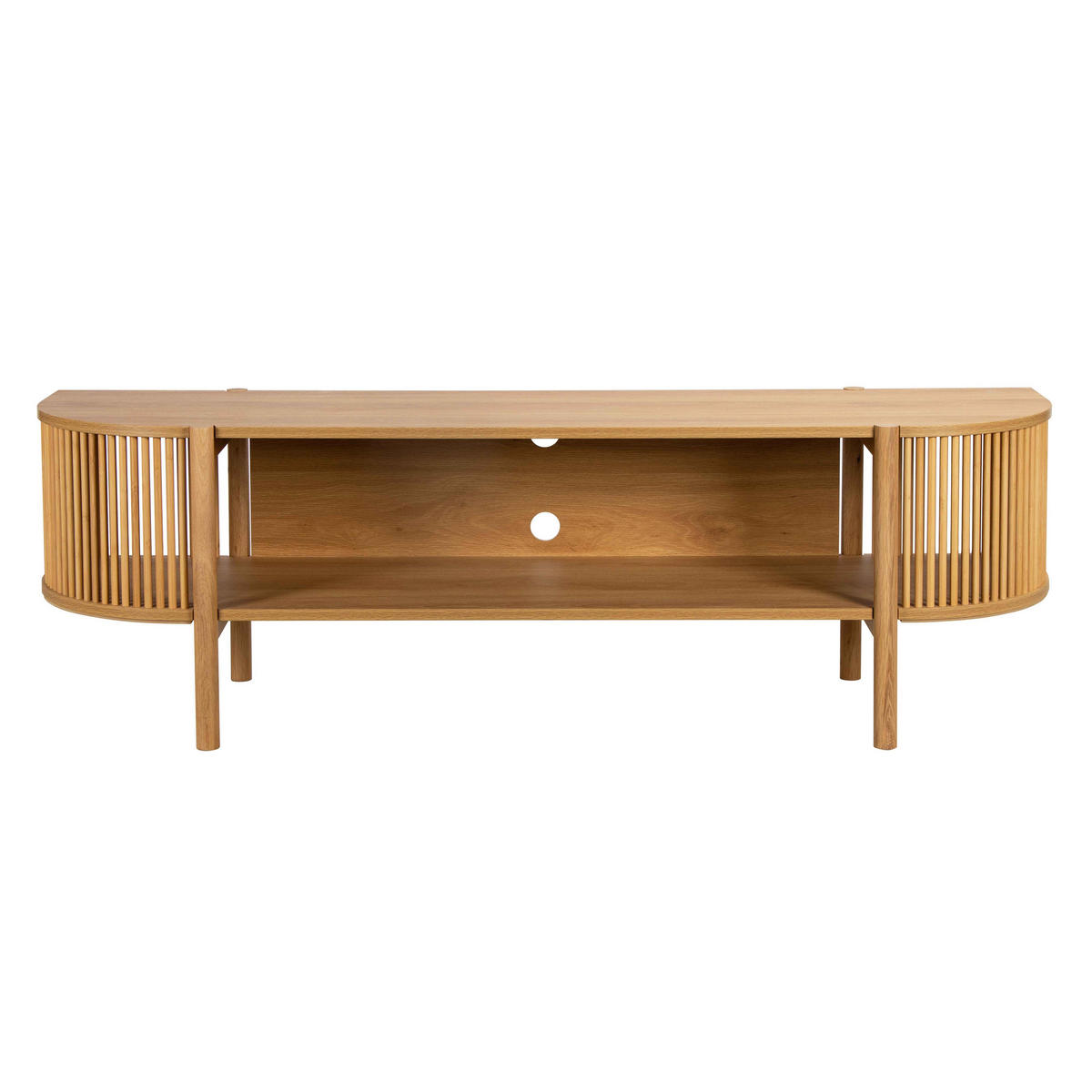 TV-SCHRANK 160 cm, helles Holz - Beige, Holz/Holzwerkstoff (160/50/40cm) - Oviala
