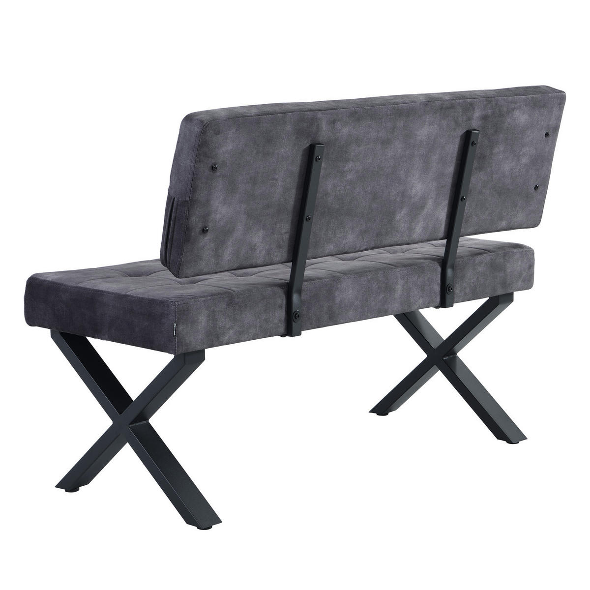 SITZBANK KAREN - Anthrazit, Metall (120/48/56cm) - B&D Home