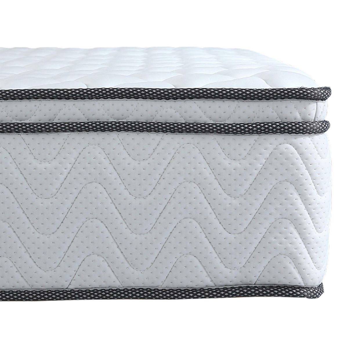 TASCHENFEDERKERNMATRATZE VIKTORIA Höhe 25cm 180x200cm - Weiß, Textil/Metall (180/200cm) - Arensberger