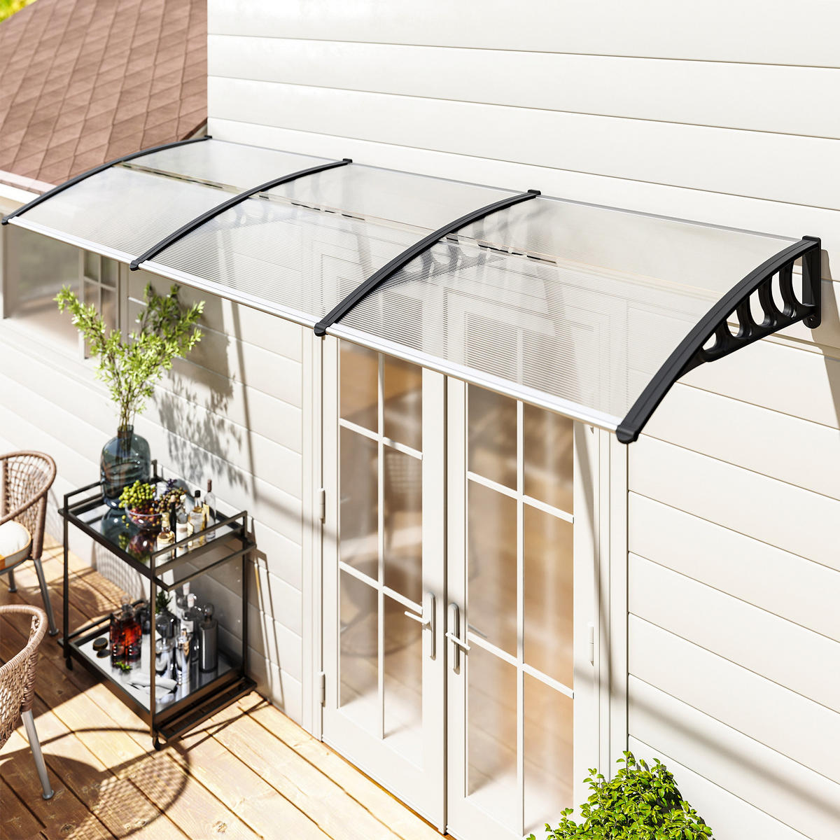 MARKISE Transparent 303.0/96.0/27.0cm - Transparent, Kunststoff (96/27/303cm)