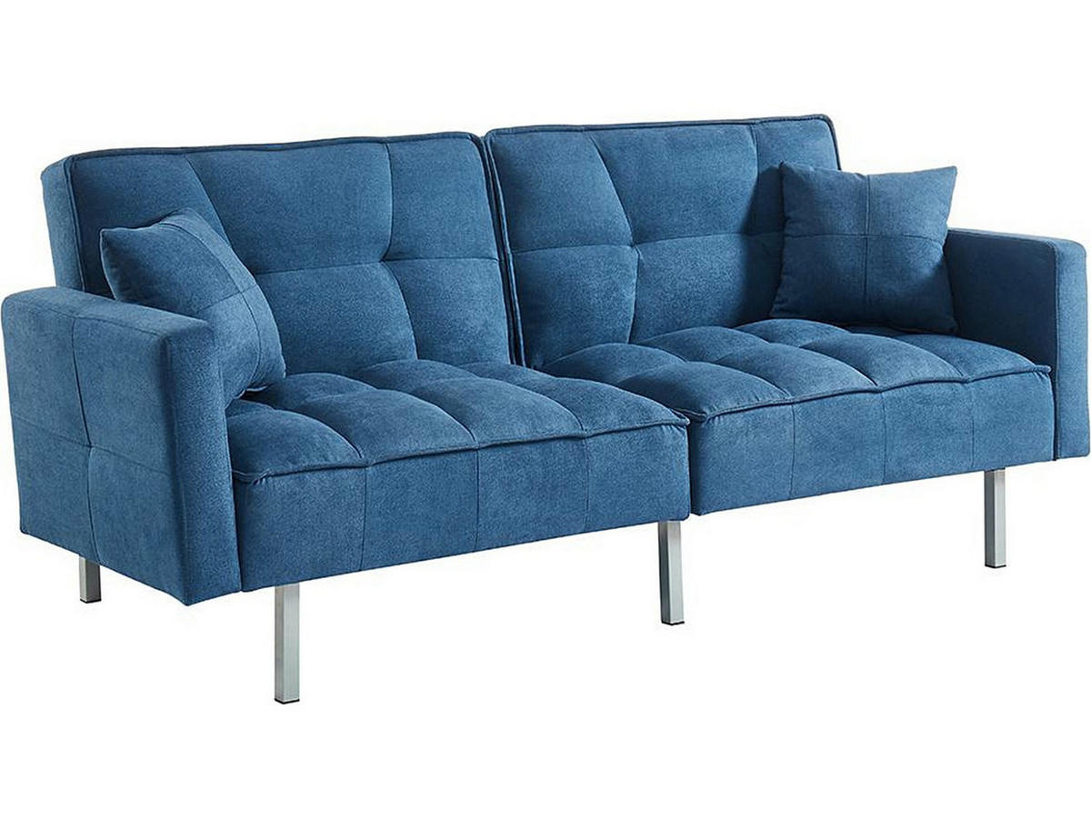 SCHLAFSOFA - 3 Personen - Stoff - Blau - - Blau, Textil (198/83/89cm) - Vente-Unique