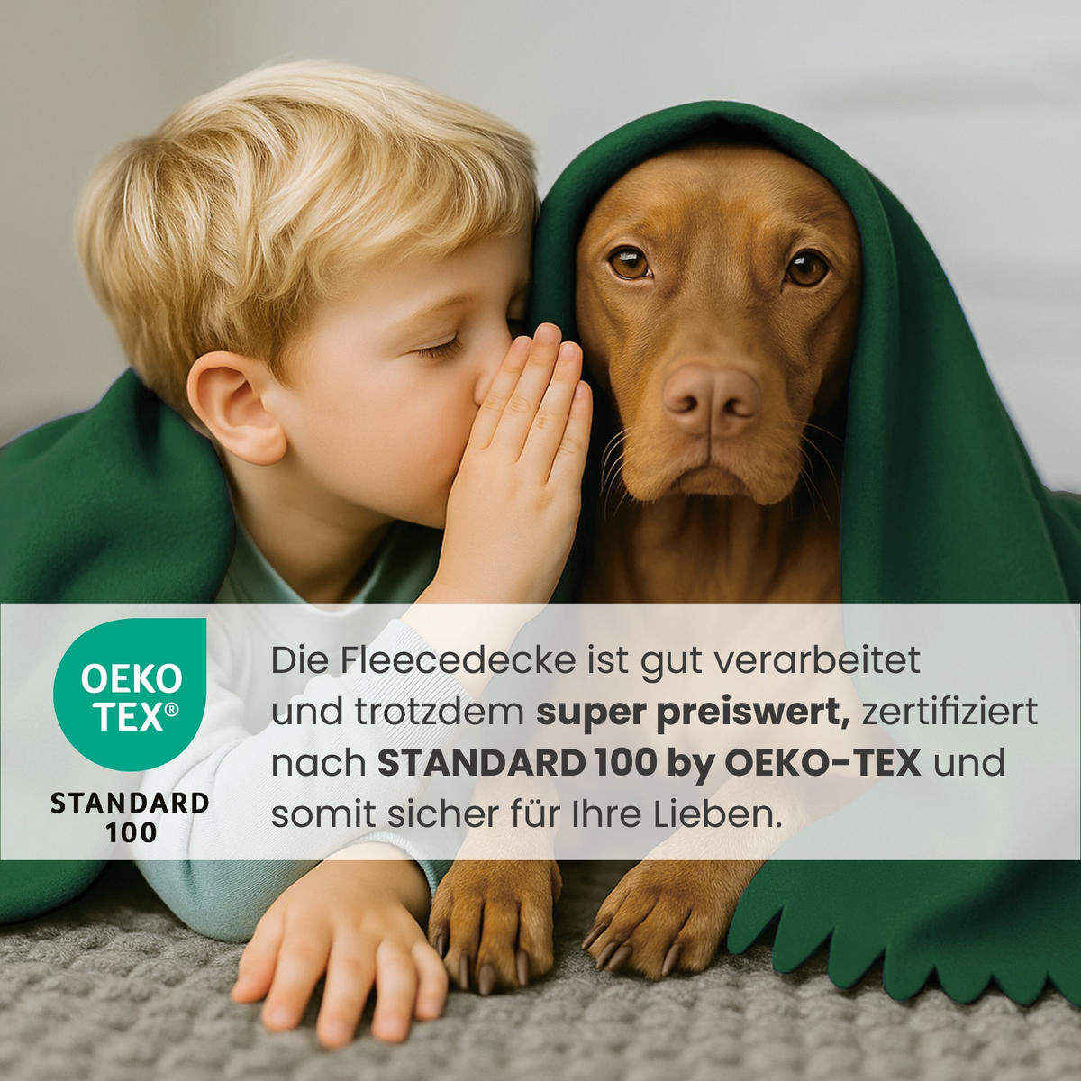 FLEECEDECKE WAVE 16er Set grün 120/160 cm Wellenrand Anti-Pilling - Grün, Textil (120/160cm) - wometo