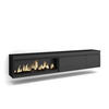 TV-SCHRANK Lowboard, Elektrokamin XXL, Hängend, schwarz, 237/35/45 cm - Schwarz, Holzwerkstoff (35/45/237cm) - Skraut Home