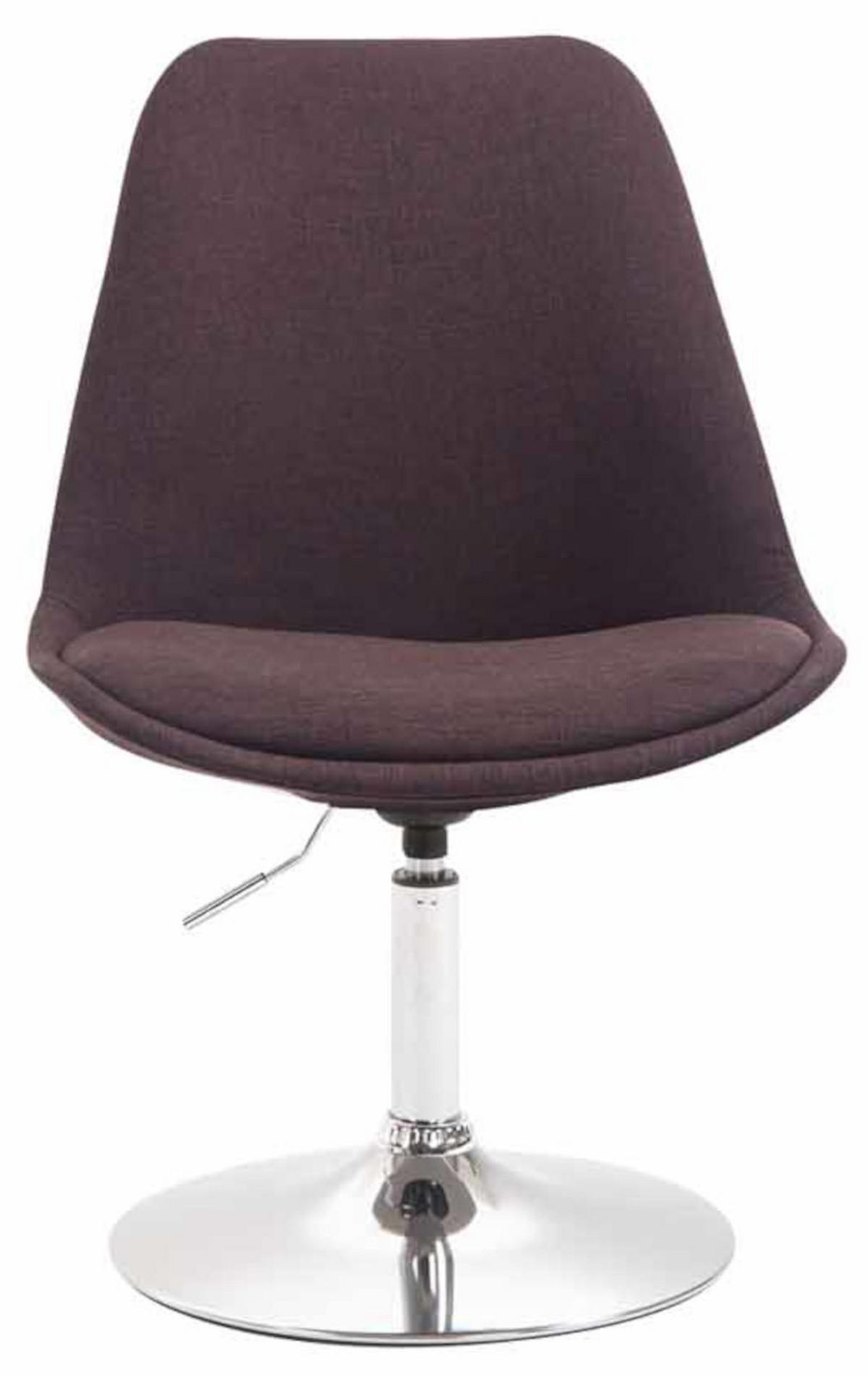 STUHL 4er Set Stoff braun - Chromfarben/Braun, Textil/Metall (48/76/57cm) - CLP