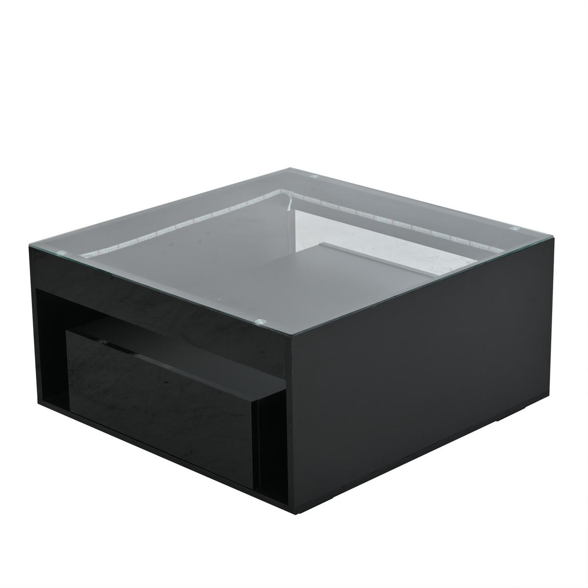 COUCHTISCH Schwarz 70/70/35 cm - Schwarz, Holzwerkstoff (70/70/35cm) - PANGIVO