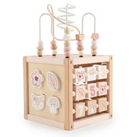 MOTORIKWÜRFEL Reh Ella XXL - Rosa, Holz (30/30cm) - Bieco Spielwaren