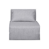 SCHLAFSESSEL Hellgrauer Stoff 1-Sitzer VICTOR - Hellgrau, Textil (95/64/70cm) - Miliboo