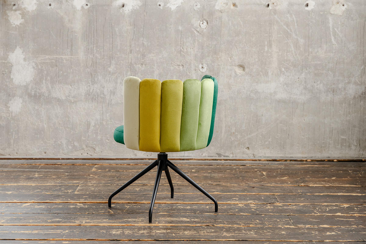 ESSZIMMERSTUHL JADA Grün Velvet Drehbar (360°) - Grün, Kunststoff/Textil (58/79/55cm) - KAWOLA