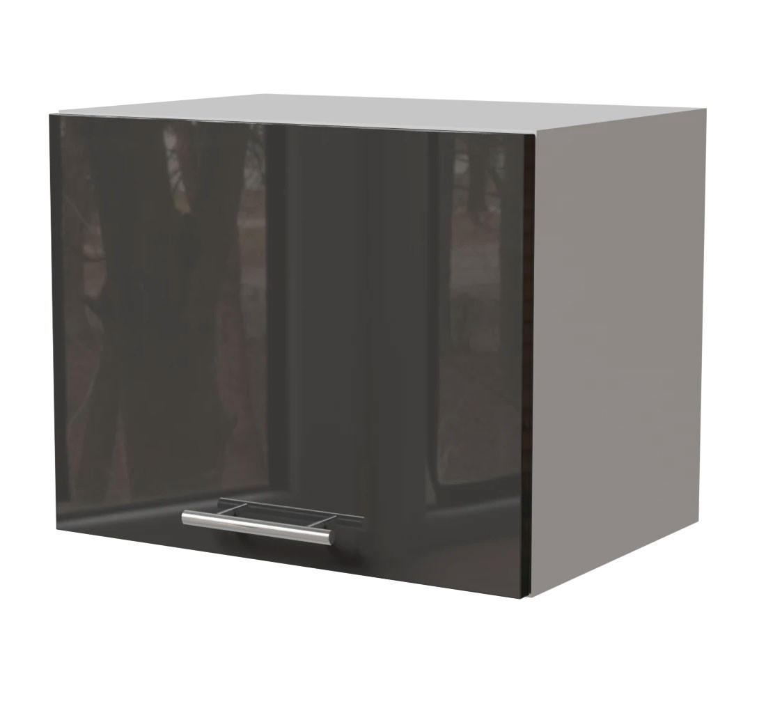 KLAPPHÄNGESCHRANK Essen W4B/45 Graphit Hochglanz / Weiß Matt 45 / 32,5 / 36cm - Graphitfarben/Weiß, Holz/Holzwerkstoff (45/36/32.5cm) - Feldmann-Wohnen