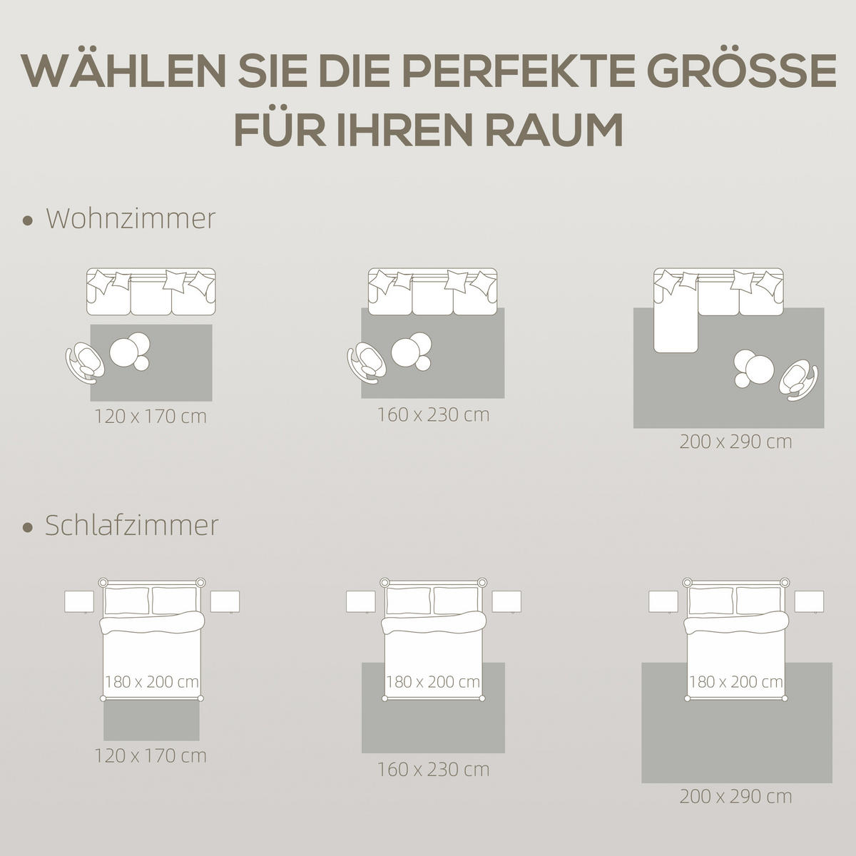 TEPPICH Flanell Grau - Grau, Textil (160/230cm) - HOMCOM