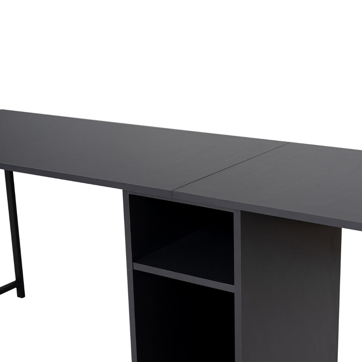 DOPPELSCHREIBTISCH - twin 240/60/74 cm - Anthrazit, Holzwerkstoff (240/60/74cm) - Calicosy