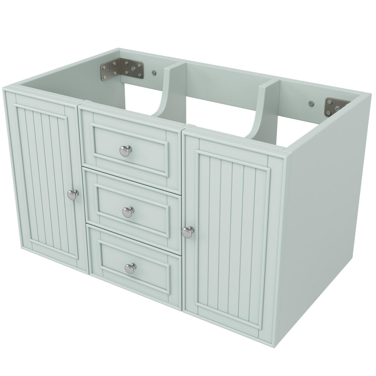 WASCHBECKENUNTERSCHRANK 78,5 x 46 x 46,8 cm Grün MDF/Metall - Grün, Metall (46/46.8/78.5cm) - Beauniv