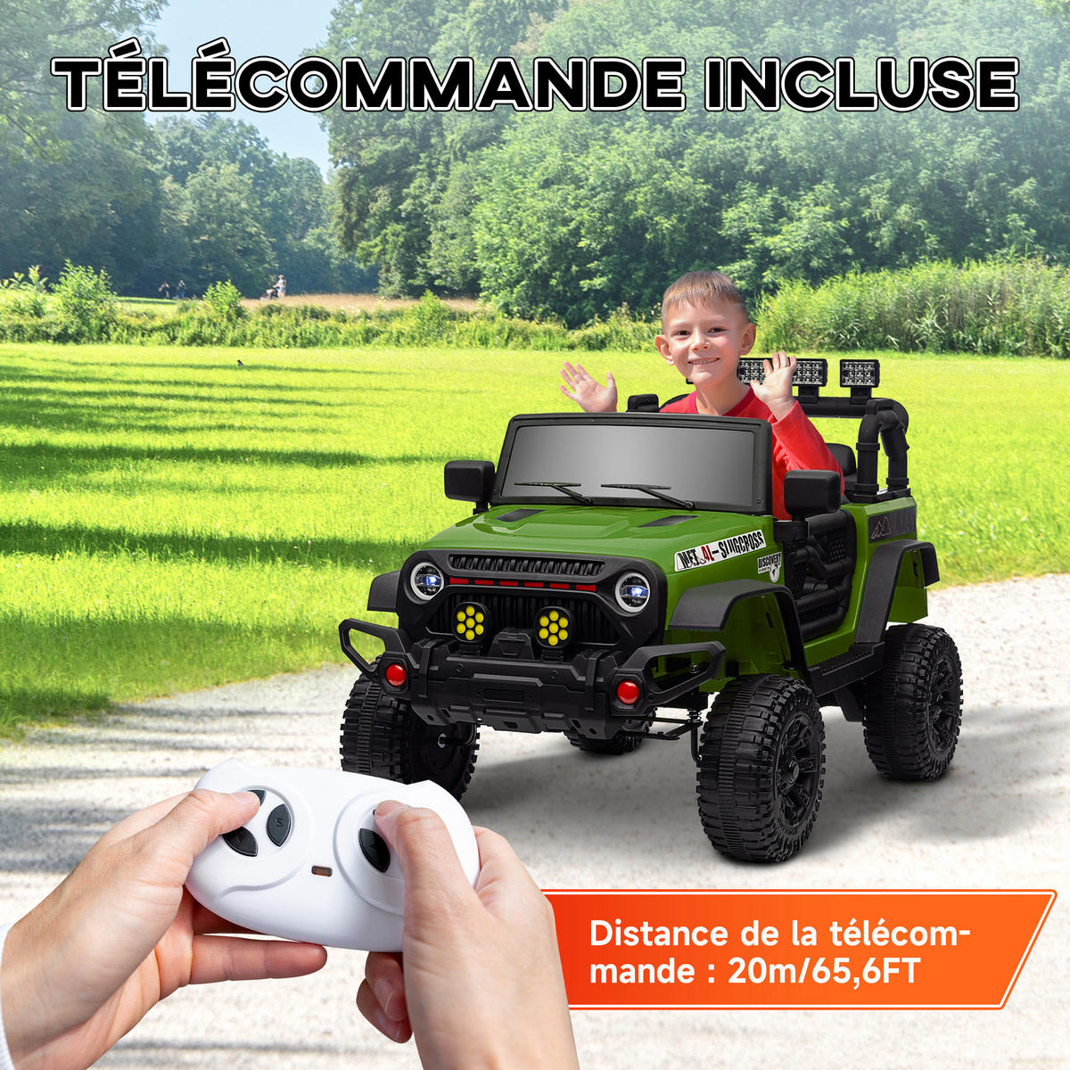 BUGGY DE-13042 2,4G Fernbedienung Grün - Grün, Kunststoff (100/63/65cm) - ComfortXL
