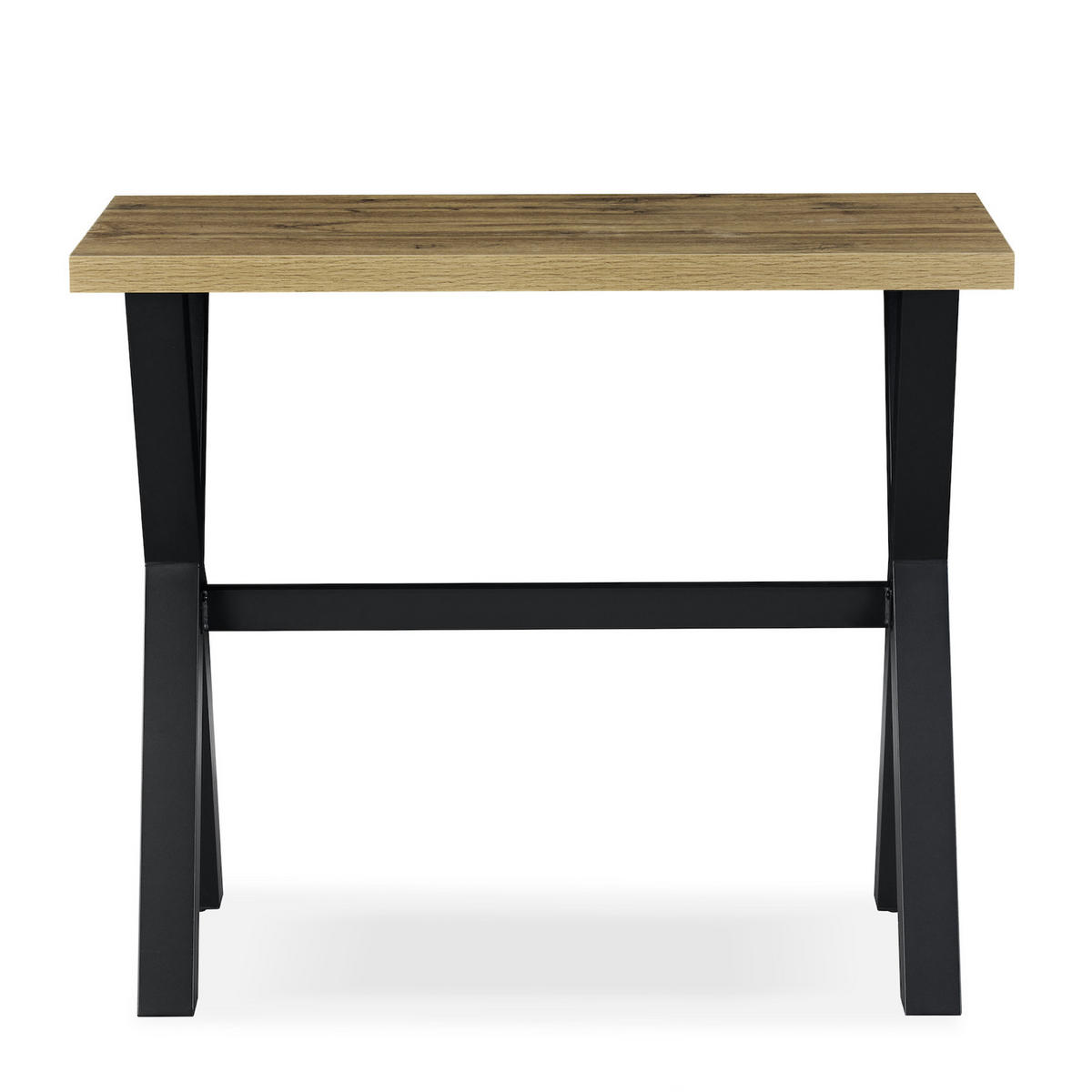 BARTISCH ARNE 120/60/105 cm - Hellbraun/Schwarz, Holzwerkstoff/Metall (60/120/105cm) - DUBI Möbel