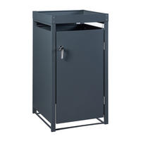 MÜLLTONNENBOX Valkeakoski - Anthrazit, Metall (59.5/110/62cm) - [en.casa]