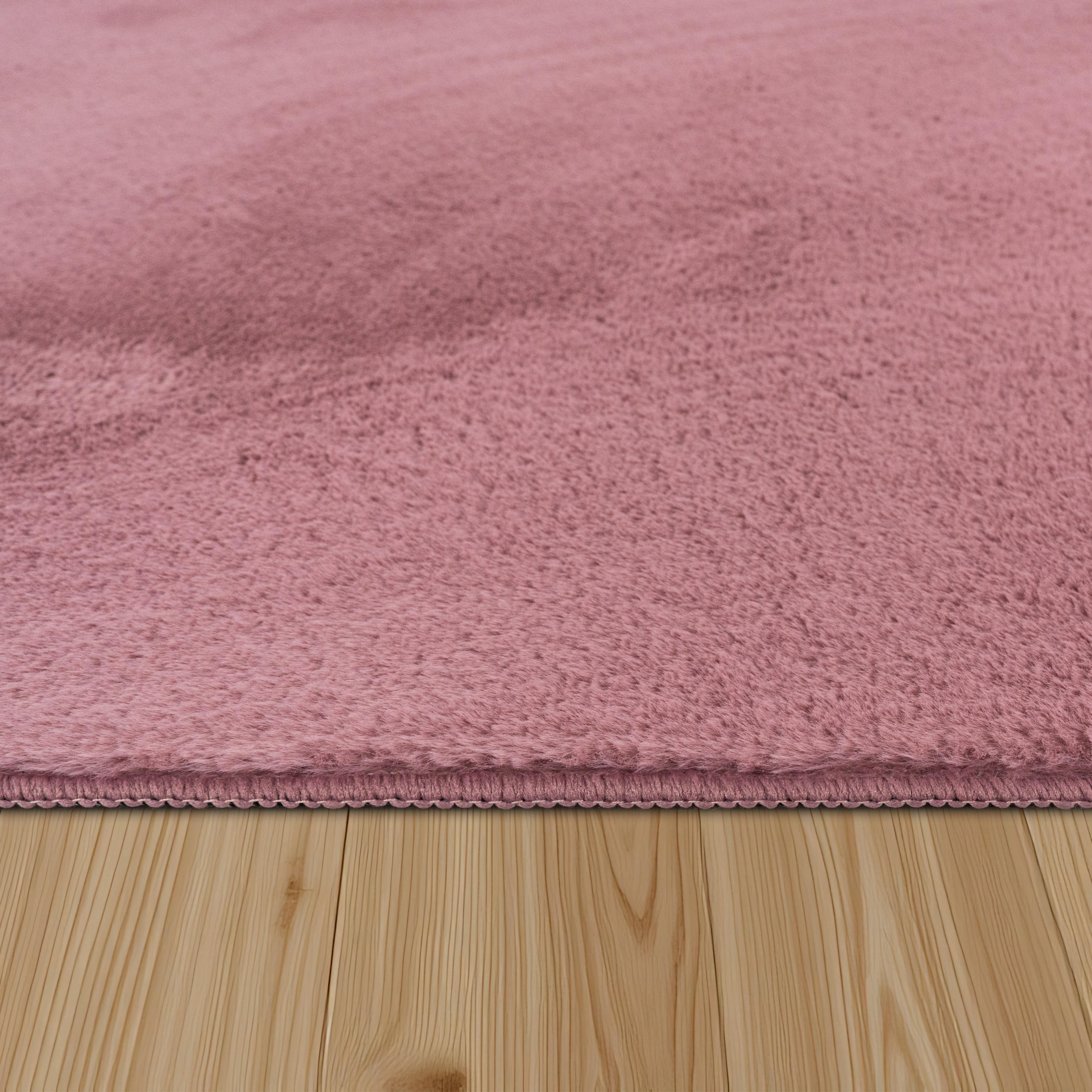 Thumbnail - Paco Home Hochflorteppich, Beere, Textil, Rechteckig, 100x200 cm, strapazierfähig, für Fußbodenheizung geeignet, Teppich...