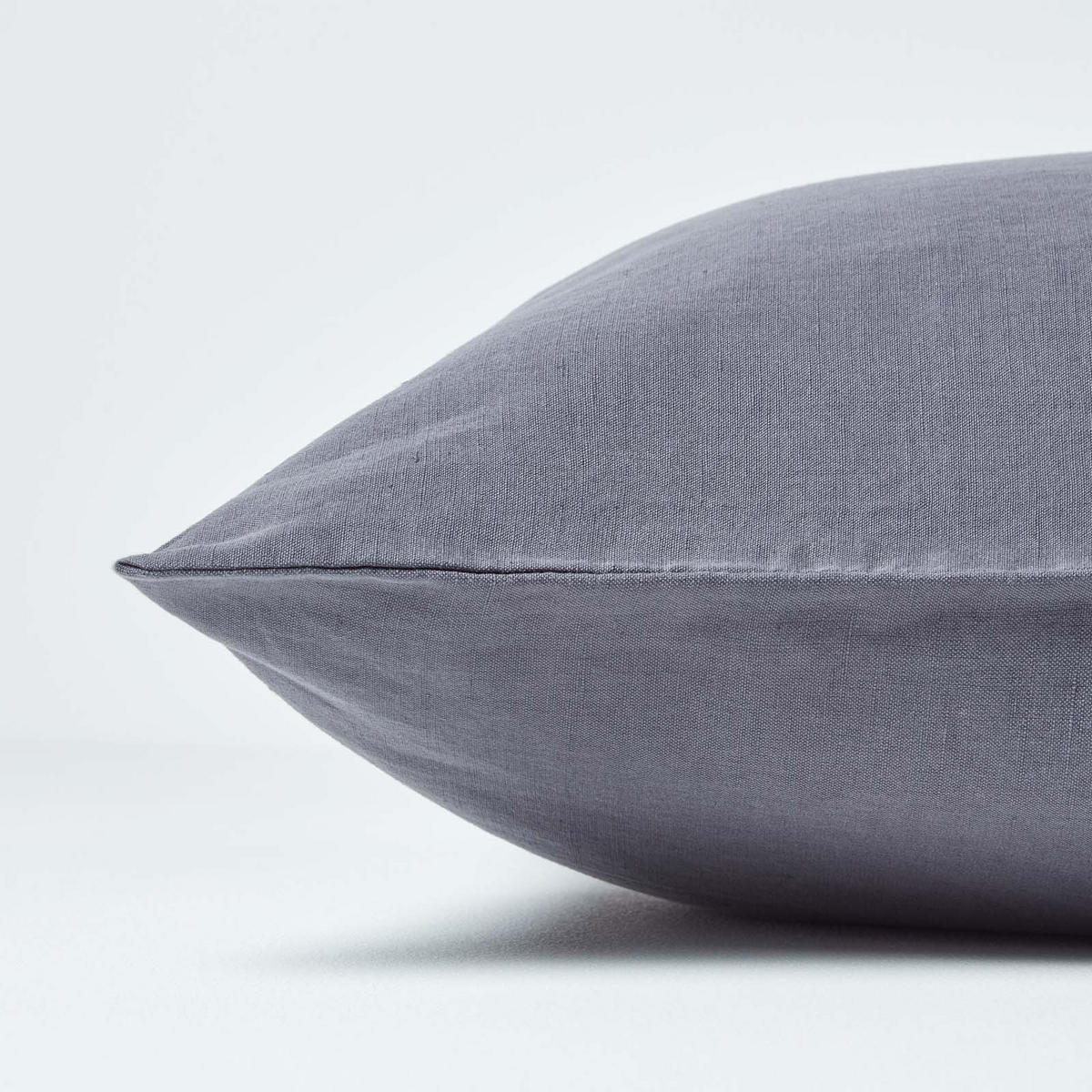 SEITENSCHLÄFERKISSENBEZUG Leinen, 48/136 cm - Dunkelgrau, Textil (50/140cm) - Homescapes