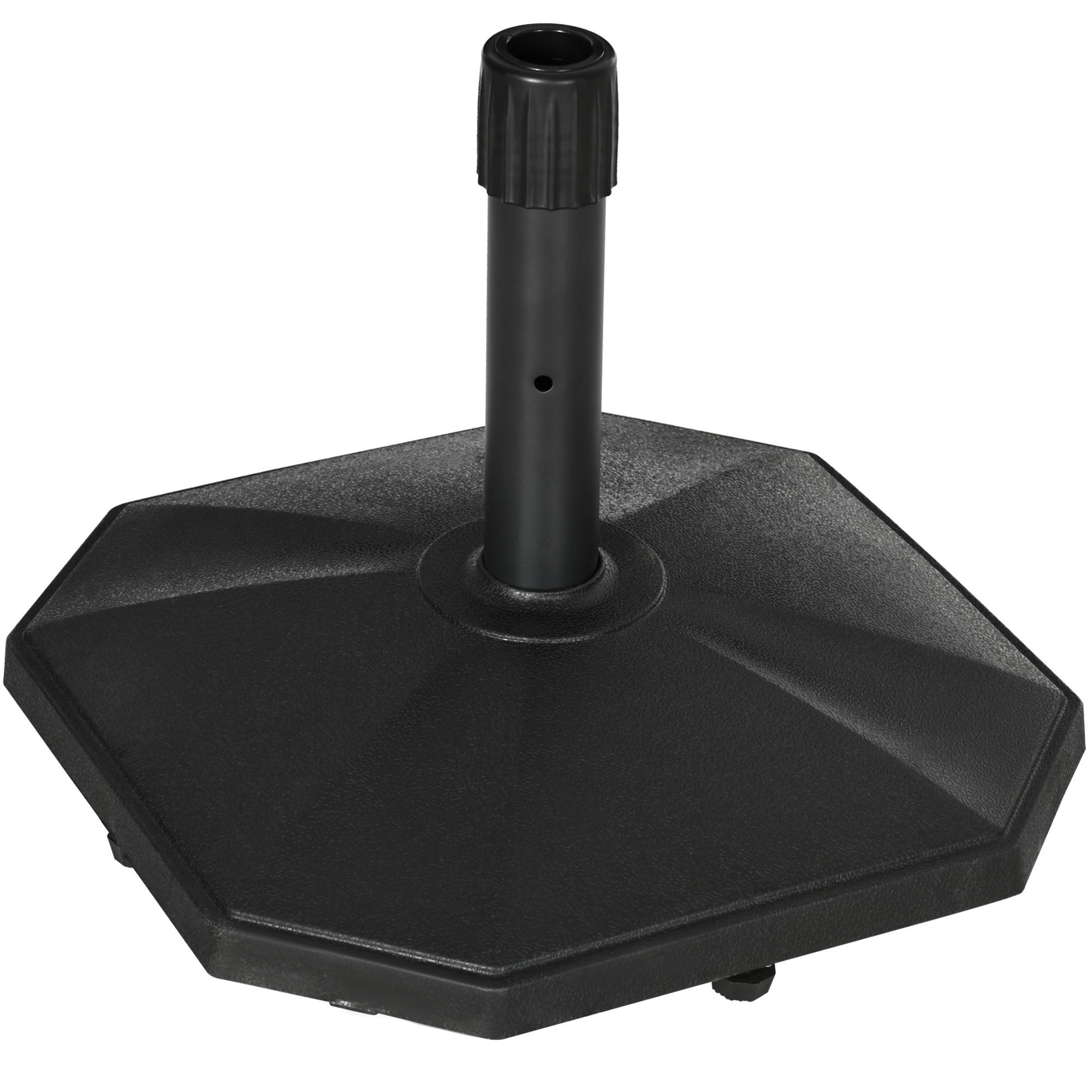 SONNENSCHIRMFUSS für Mastdurchmesser Ø 34/38/48 mm, für Garten, Balkon, Zementfüllung, Schwarz 45,5 x 45,5 x 33 cm - Schwarz, Kunststoff (45.5/45.5cm) - Outsunny