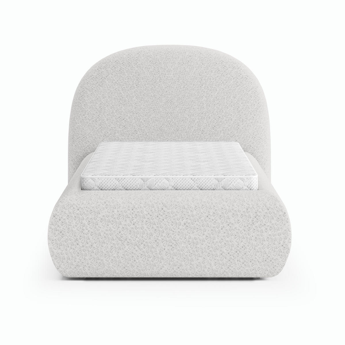 POLSTERBETT Motti 90x200, Einzelbett mit Bettkasten und Schaumstoffmatratze 10 cm, Creme - Creme, Holzwerkstoff (90/200cm) - Beautysofa
