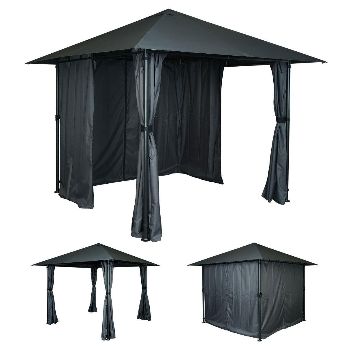 PERGOLA anthrazit - Anthrazit, Textil (300/255/300cm) - MCW