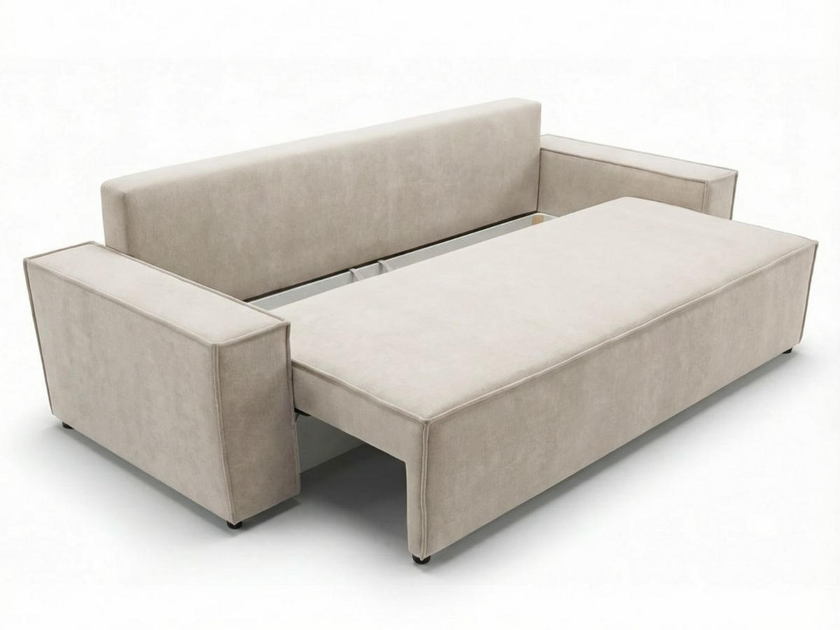 SOFA 230/90/70 Beige Sivra - Beige, Kunststoff/Textil (230/70/90cm) - Graingold