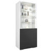 VITRINE Granada Schwarz matt - Schwarz, Holzwerkstoff (50/122.5/34.5cm) - Vladon
