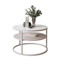 COUCHTISCH CIRI GLAS KASCHMIR mit Regal - Beige, Glas (60/60/42cm) - Lookway