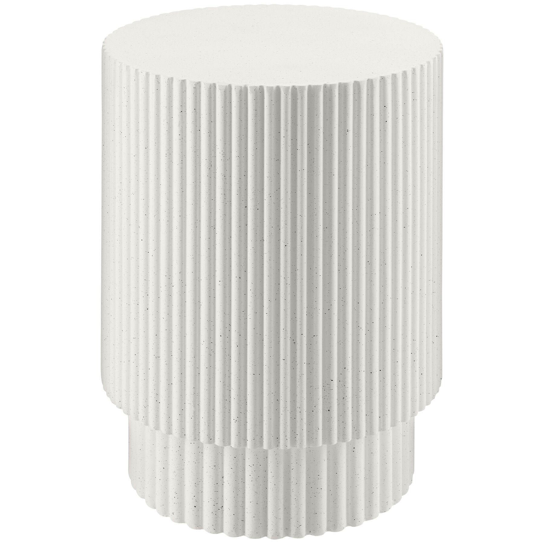 BEISTELLTISCH Amira, Ø 38 x 51 cm, creme - Creme, Keramik (38/38/51cm) - tectake