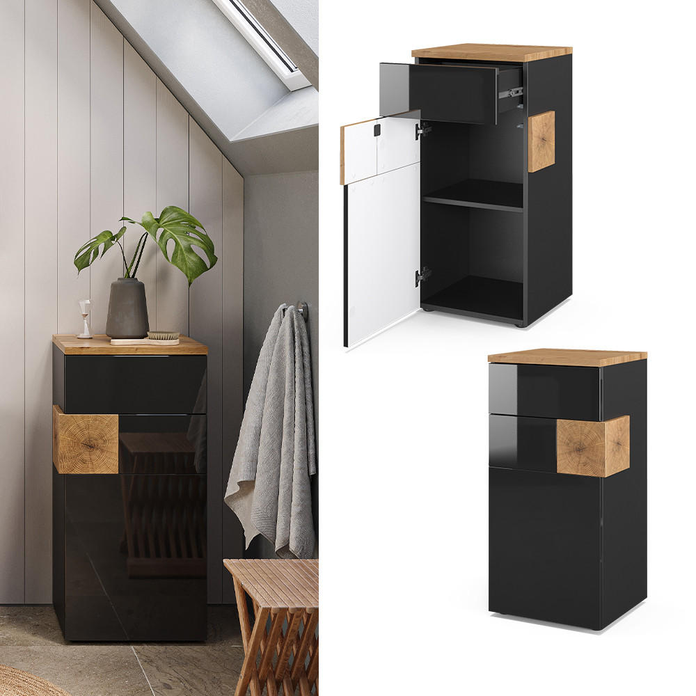 MIDISCHRANK Eden Anthrazit 40 x 84 cm - Anthrazit, Holzwerkstoff (40/84/37cm) - Vicco