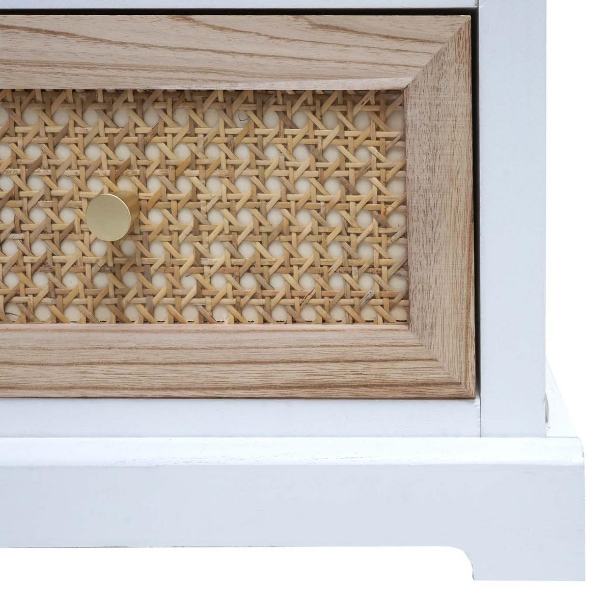 KOMMODE Weiß, Braun - Weiß/Braun, Holz (40/63/28cm) - MCW