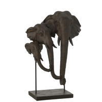 ELEFANT AUF FUß FAMILIE - Braun, Glas/Naturmaterialien (22/43.5/31cm) - J-Line