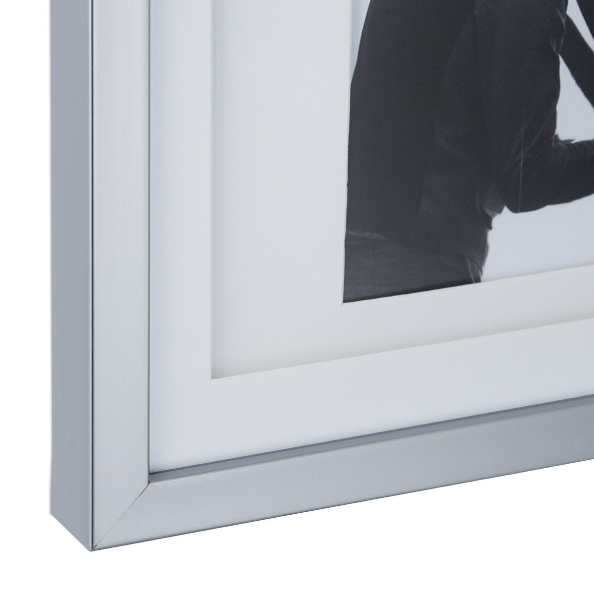 2XBILDERRAHMEN - Silberfarben, Glas/Kunststoff (27/27/2.5cm) - Relaxdays