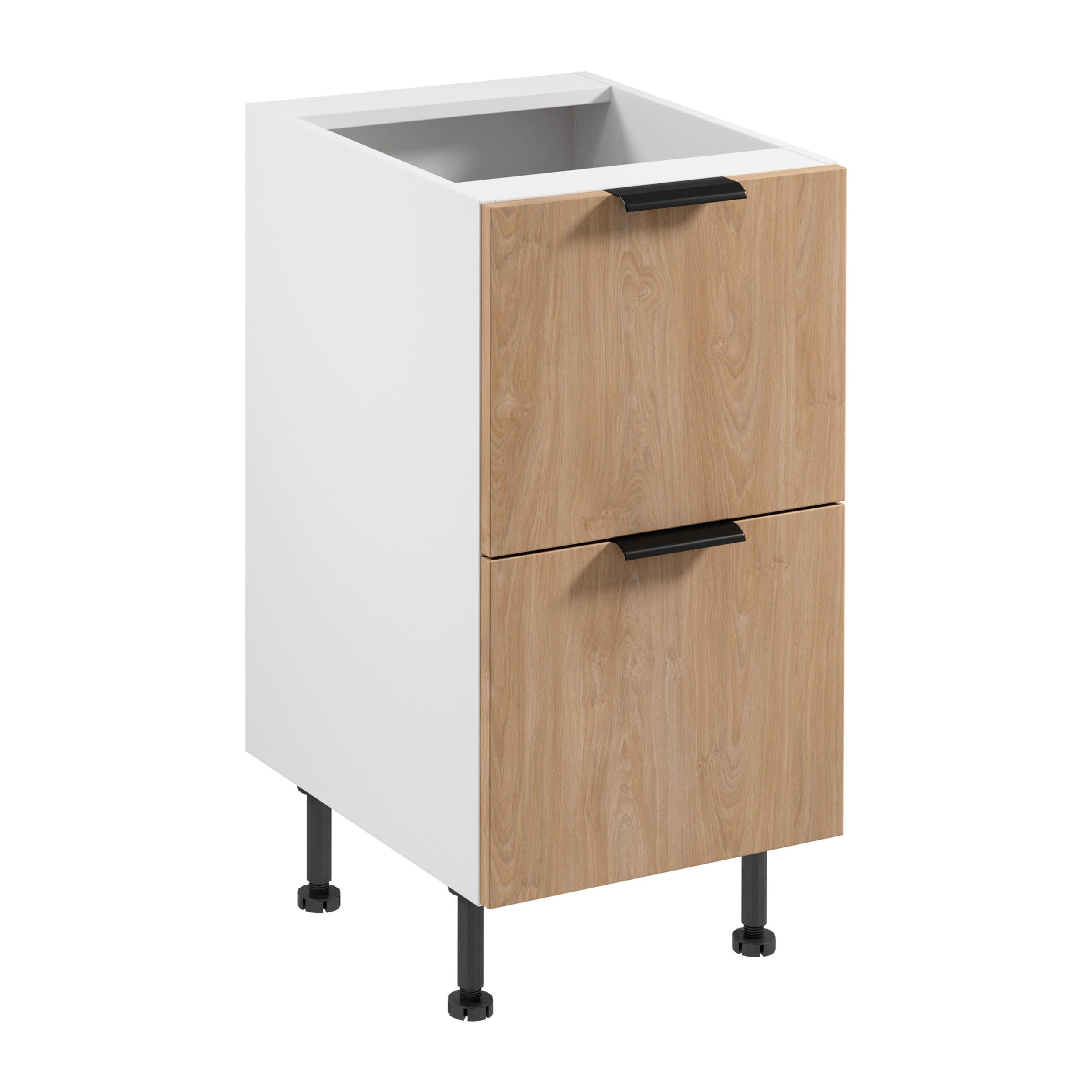 UNTERSCHRANK D45S2 AX – Sorento Weiß Sonoma Eiche – Weiß / Sonoma Eiche - Weiß/Sonoma Eiche, Holzwerkstoff (45/87/52cm) - ROYAL24_MARKT