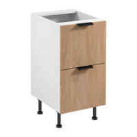 UNTERSCHRANK D45S2 AX – Sorento Weiß Sonoma Eiche – Weiß / Sonoma Eiche - Weiß/Sonoma Eiche, Holzwerkstoff (45/87/52cm) - ROYAL24_MARKT