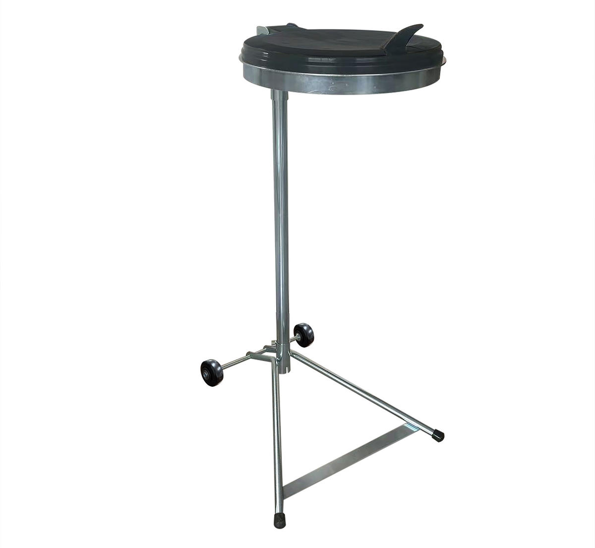 ROLLBARER Müllsackständer mit 2 Rollen verzinkt - Silberfarben, Metall (40/100/40cm) - QUICK STAR