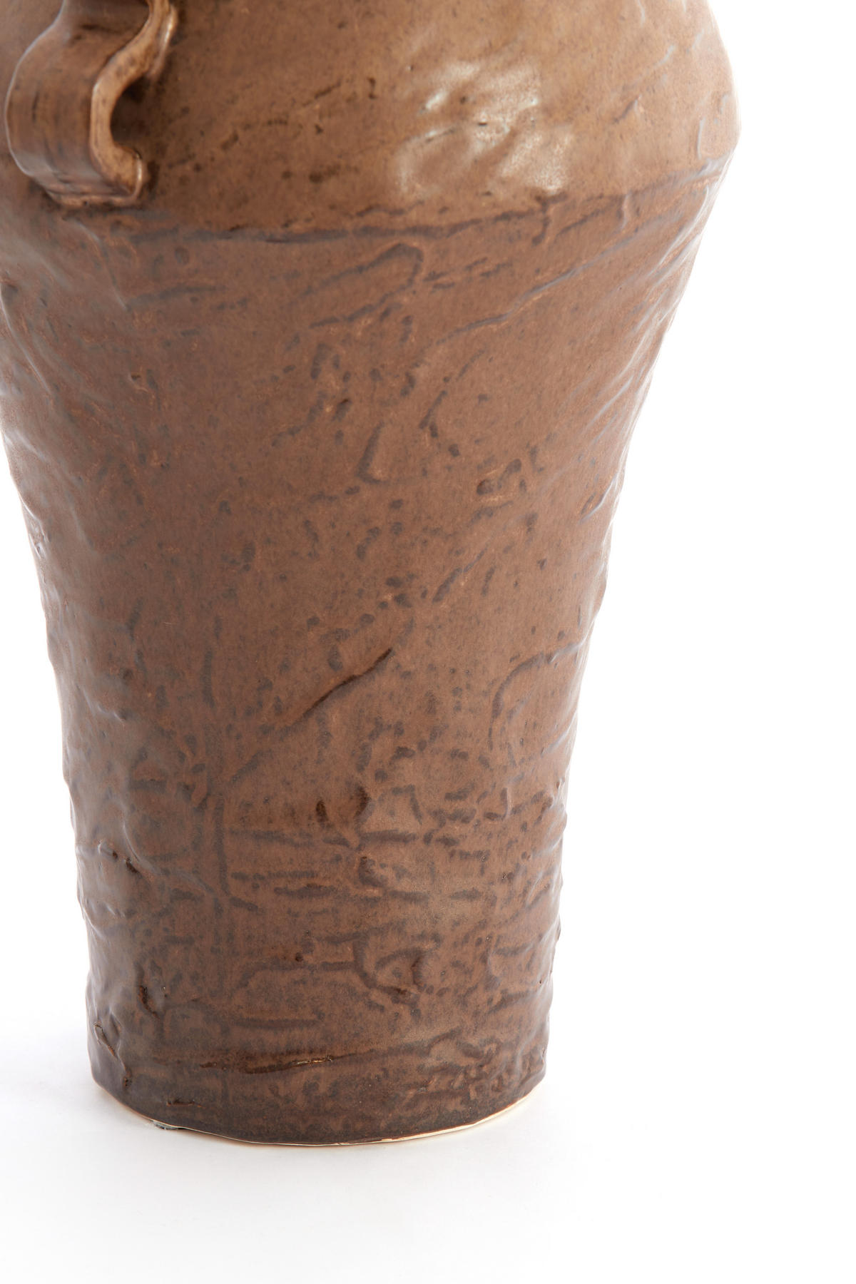 VAZE Volca Braun 25/20/35 cm - Braun, Keramik (35cm) - Light & Living