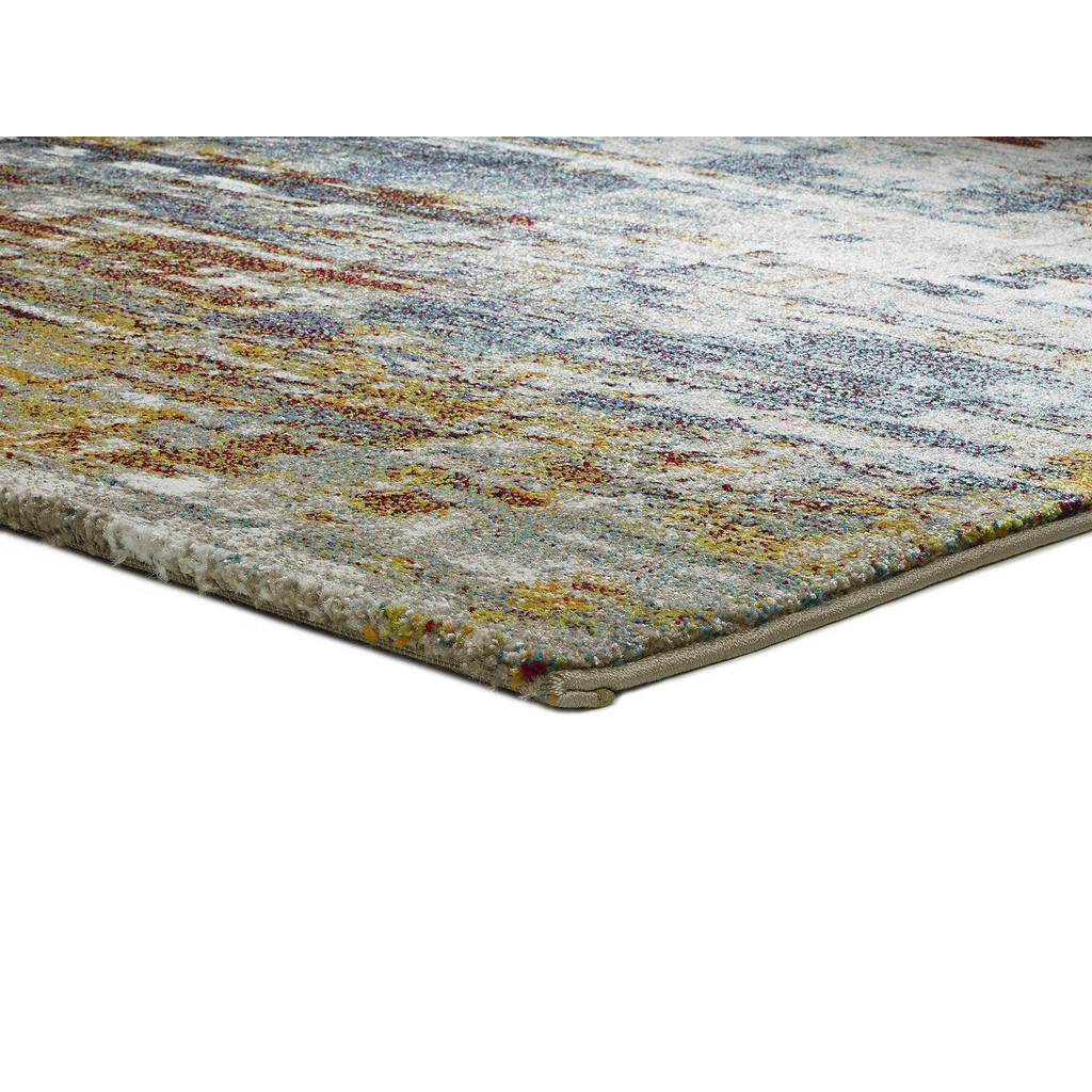Thumbnail - Atticgo Webteppich, Mehrfarbig, Grau, Blau, Bernstein, Textil, Abstrakt, Rechteckig, 140x200 cm, Oeko-Tex® Standard 100,...