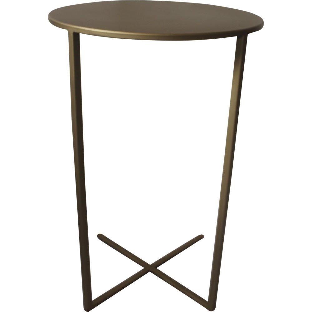 GARTENTISCH Xavi - Gold - 35/35/60 cm - Goldfarben, Metall (35/35/60cm) - Lesli Living