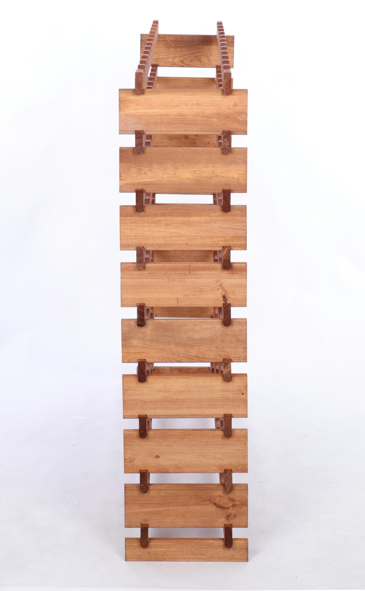 WEINREGAL VINOTECA FLEX PRO HxBxT 121x123x28cm 108 Flaschen auf 9 Ebenen Braun geölt - Braun, Holz (123/121/28cm) - PROREGAL