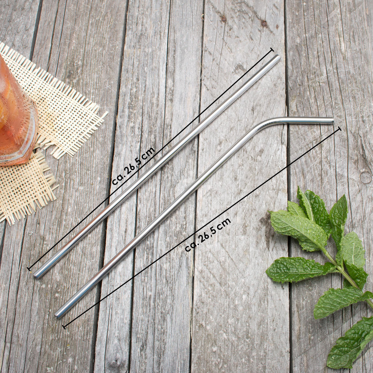 TRINKHALME, silber - Edelstahlfarben, Metall (0.6/26.5cm) - bremermann
